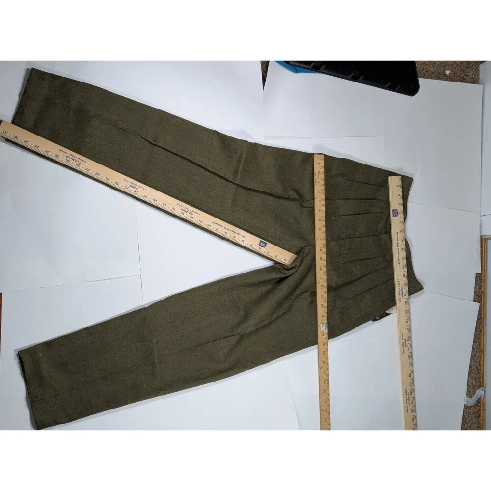 Giorgio Sant'Angelo VTG Dress Pants Woman's Size 10  Pleated Loose Green